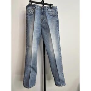 Men's American Eagle Jeans 32x30 Relax Straight Blue Denim Fade Profesi Starched